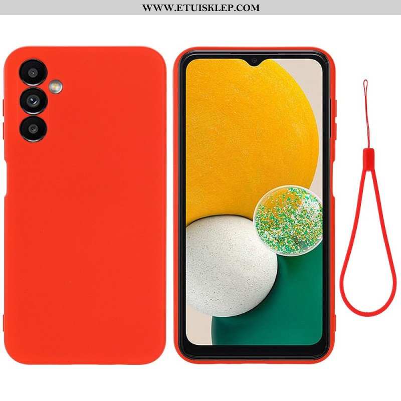 Futerały do Samsung Galaxy A14 / A14 5G z Łańcuch Płynny Silikon W Paski